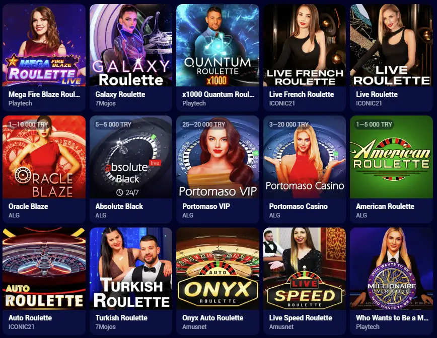 Live dealer games at Spinay Casino